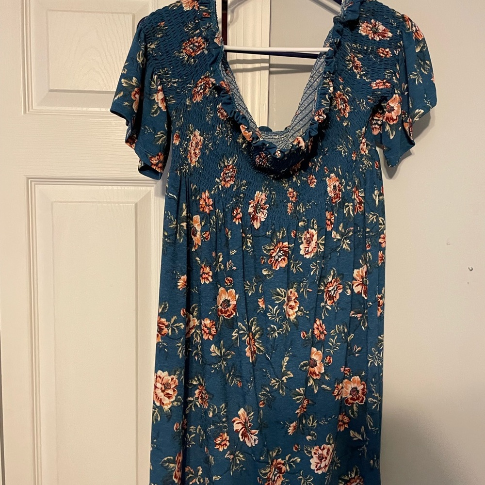 Xhilaration Floral Off The Shoulder Dress Size XXL